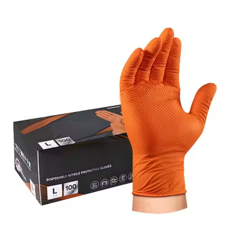 Nitrile Mechanic Glove - 8mil 헤비 듀티 산업용 오렌지 니트릴