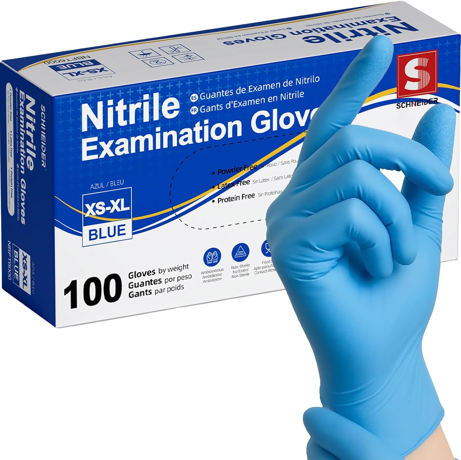 Exam Glove Nitrile - 의료용 니트릴 검진용 장갑 100개입, FDA