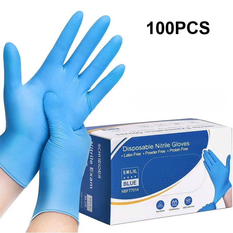 Nitrile Mechanic Glove - 100PCS 블루 니트릴 일회용 장갑 라텍스