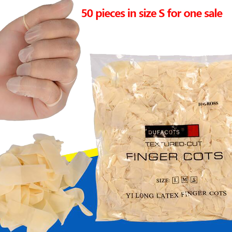 Latex Disposable Glove - 50개/팩 일회용 라텍스 손가락 커버 고무