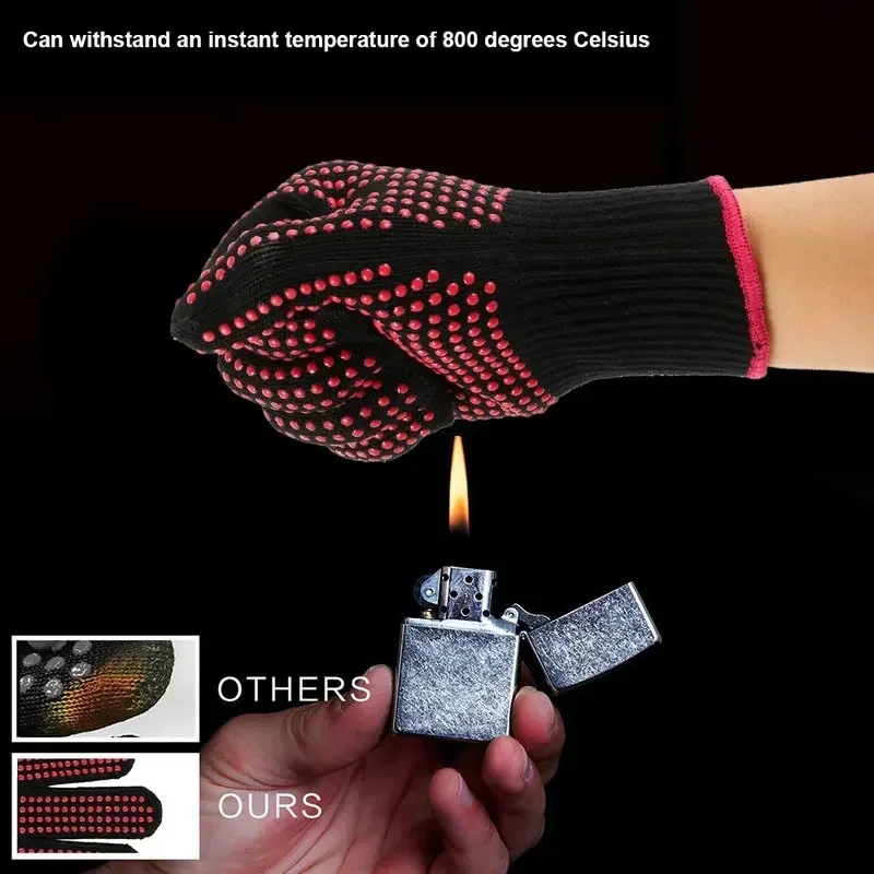 Oven Mitt Silicone - 논슬립 실리콘 BBQ 장갑 1쌍, 주방