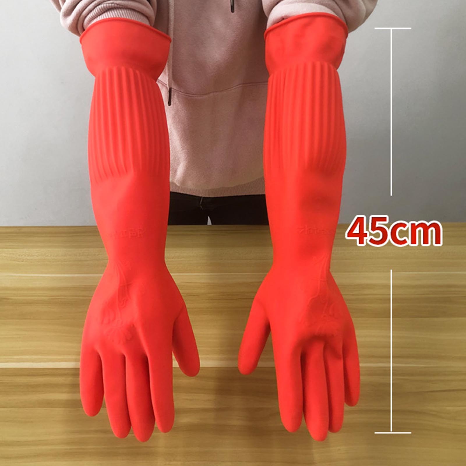 Dish Glove Rubber - 1 쌍 유연한 편안한 고무 깨끗한