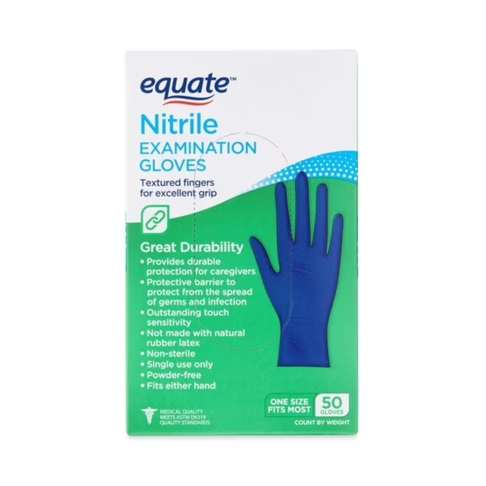 Exam Glove Nitrile - 에콰트 니트릴 검진용 장갑, 대부분의 사이즈에