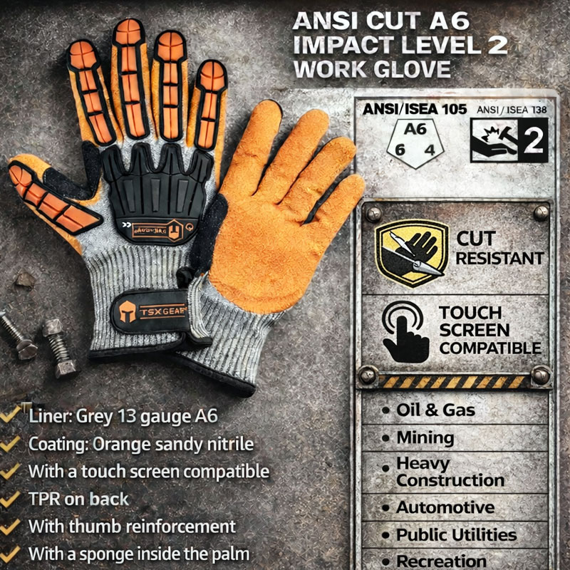 Nitrile Mechanic Glove - NMSafety 진동 방지 절단 방지 작업