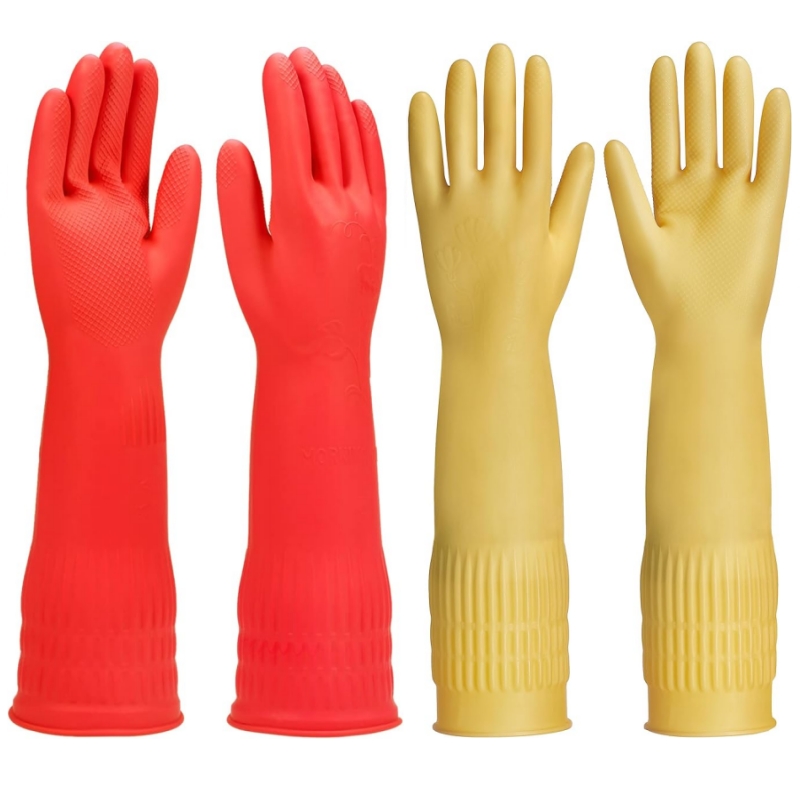 Dish Glove Rubber - 45CM 초장형 고무 청소 장갑 미끄럼