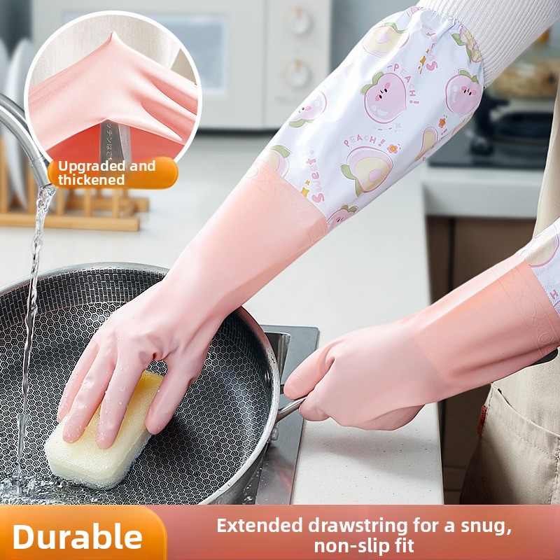 Dish Glove Rubber - 겨울용 따뜻한 방수 설거지 장갑 플리스
