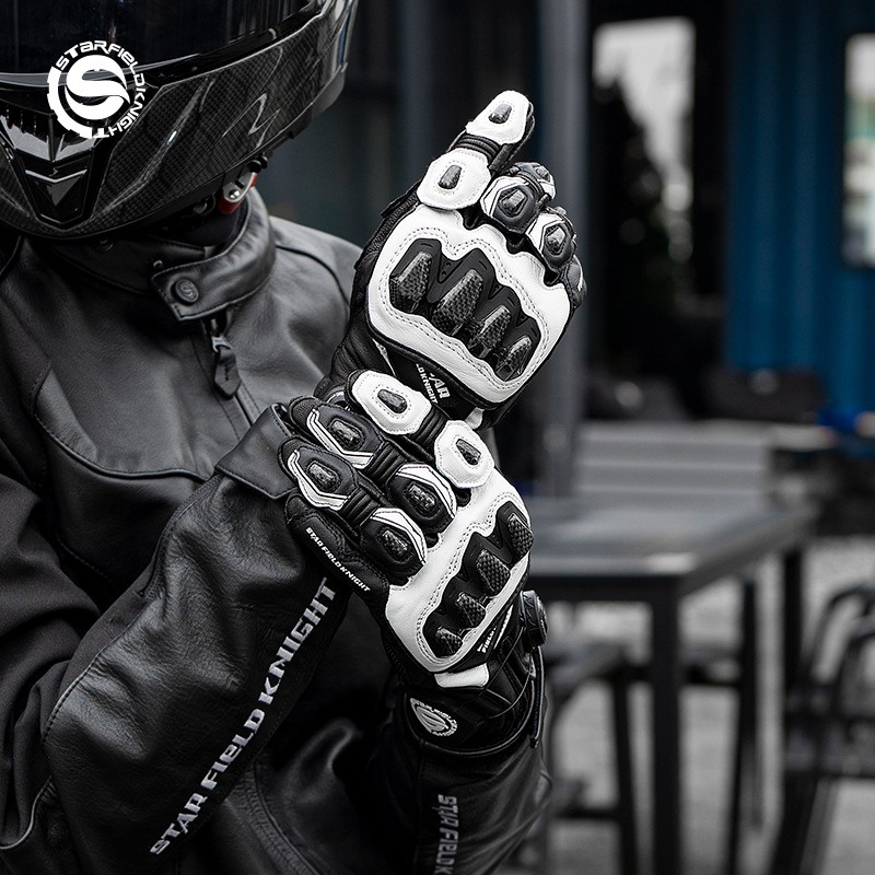 Motorcycle Glove Knuckle - 스타 필드 나이트 오토바이 장갑 남성용
