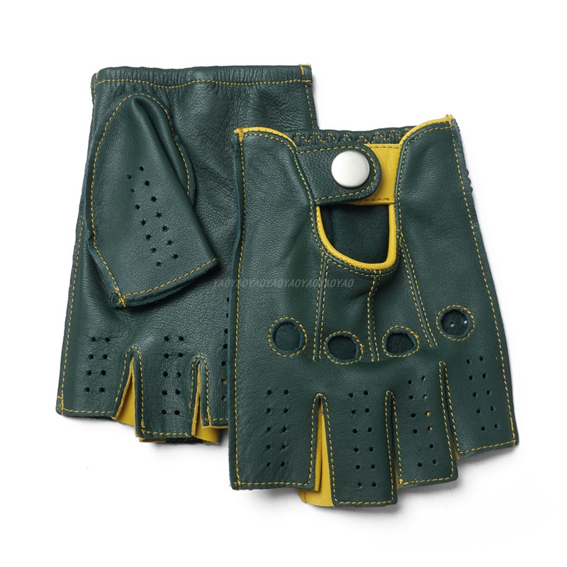 Leather Driving Glove - 고품질 2026 새로운 하프 페이너 남성