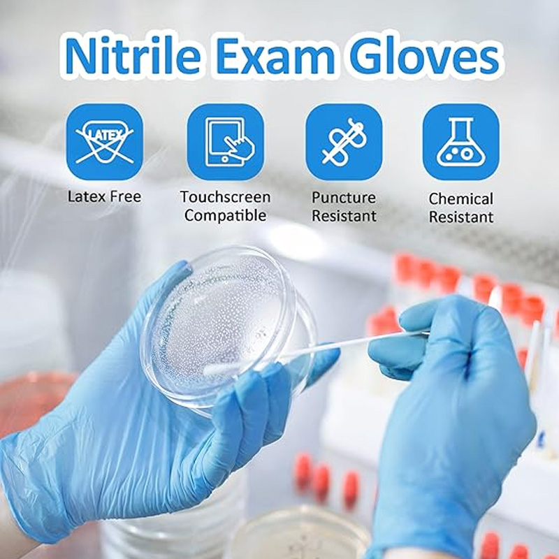 Exam Glove Nitrile - 의료용 블루 니트릴 장갑 100매, 라텍스