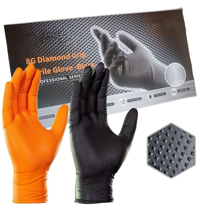 Nitrile Mechanic Glove - 8밀 두께의 고강도 안전 작업 장갑