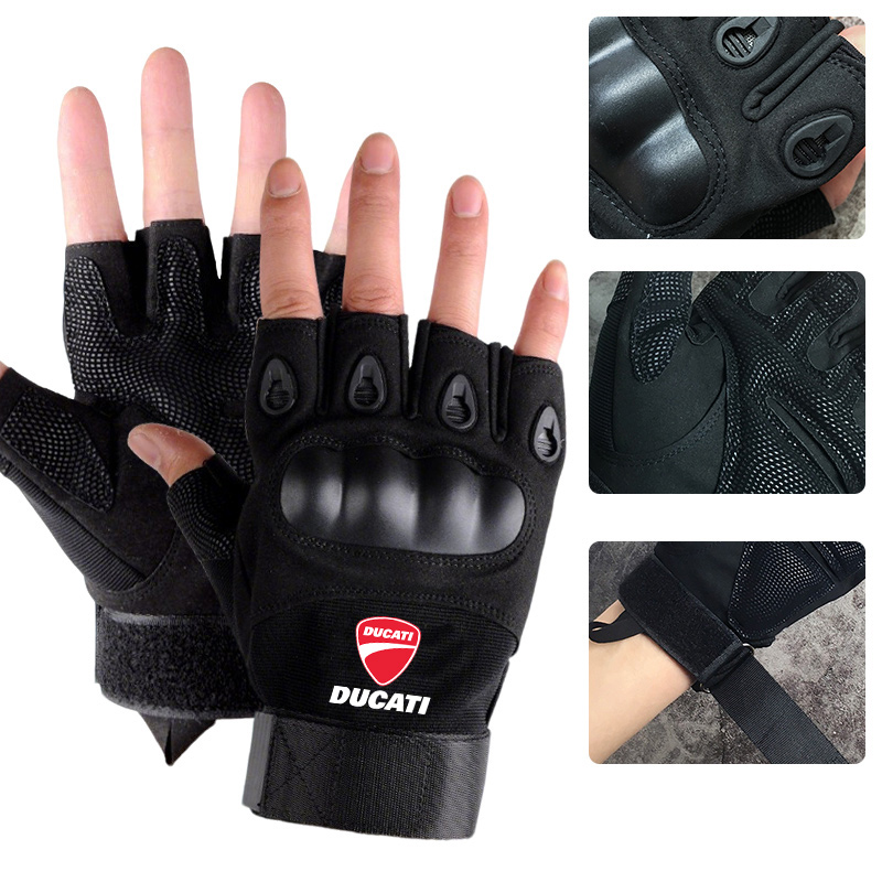 Motorcycle Glove Knuckle - 전술 하드 너클 하프 핑거 장갑