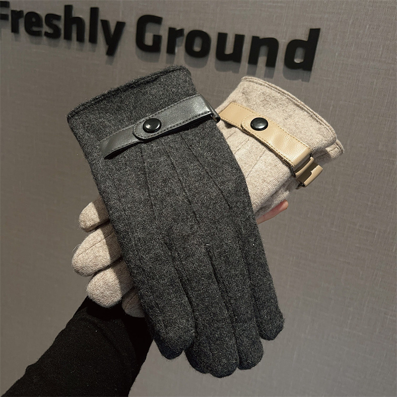 장갑 남성용 울 플리스 안감 터치스크린 겨울 비즈니스  - Wool Glove Lined 리뷰 및 가격
