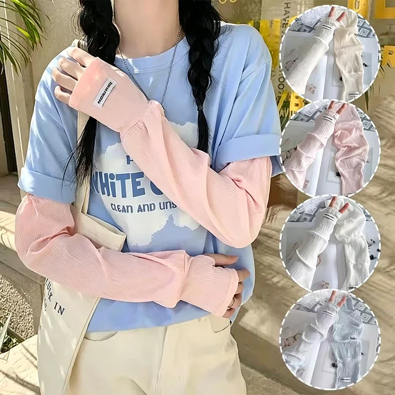 여름용 루즈핏 아이스 실크 자외선 차단 슬리브 손가락  - Fingerless Glove Knit 리뷰 및 가격