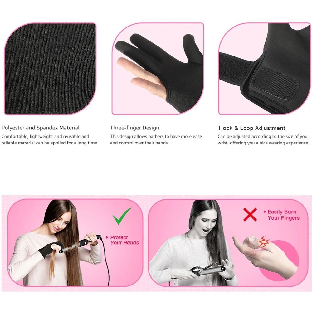 새로운 3손가락 내열 장갑 재사용 가능한 검정색 퍼밍  - Heat Resistant Glove 리뷰 및 가격