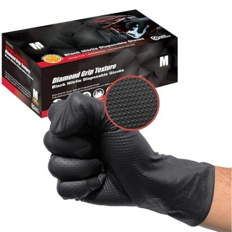 8mil 헤비듀티 블랙 니트릴 장갑 일회용 다이아몬드  - Nitrile Mechanic Glove 리뷰 및 가격
