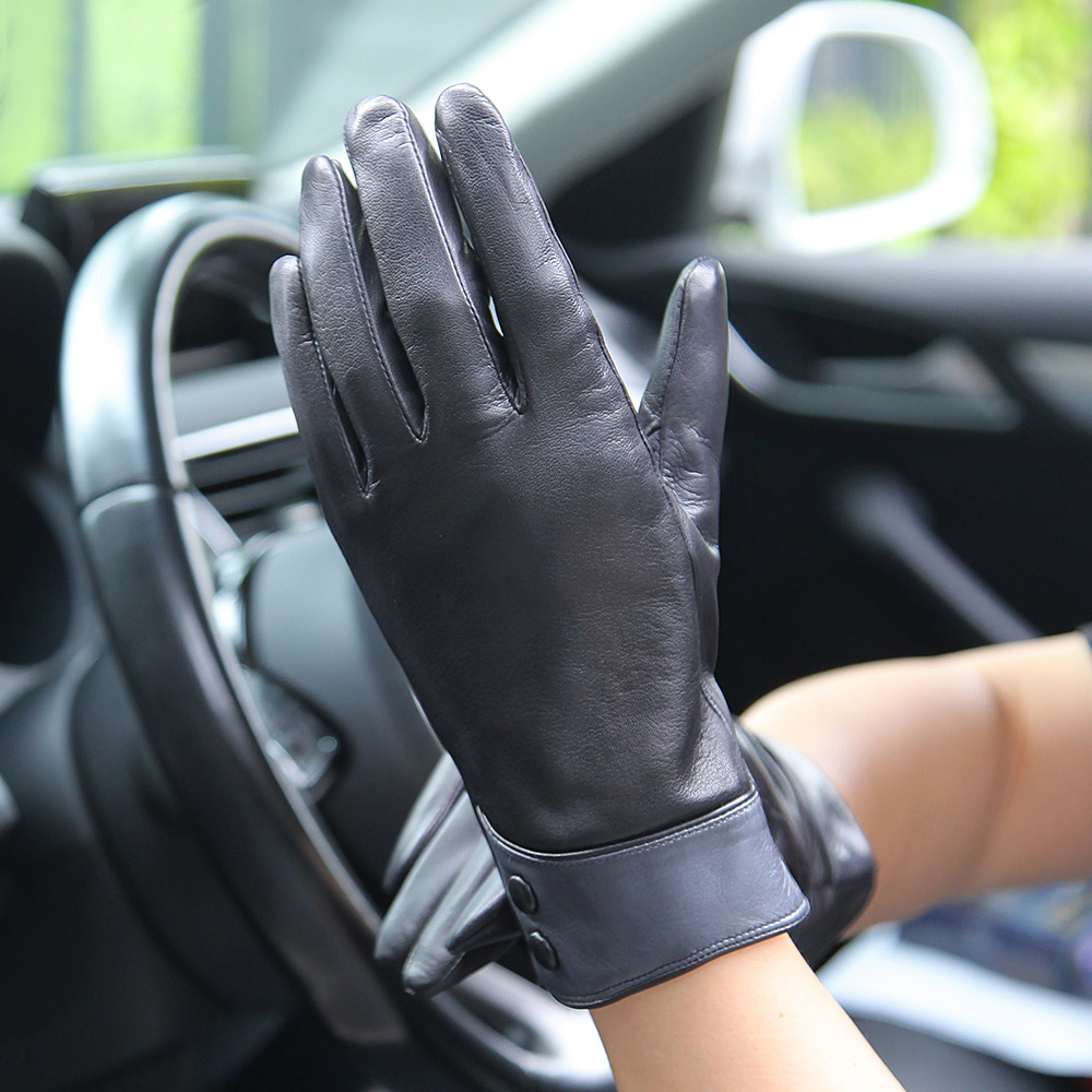 패션 블랙 진짜 가죽 장갑 여성 가을 ​​겨울 열 양모 - Wool Glove Lined 리뷰 및 가격