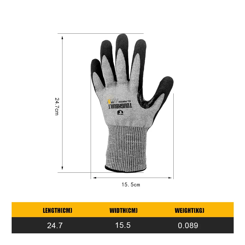 TOUGHBUILT TB-P2-112-5-L 니트릴 초 - Nitrile Mechanic Glove 리뷰 및 가격