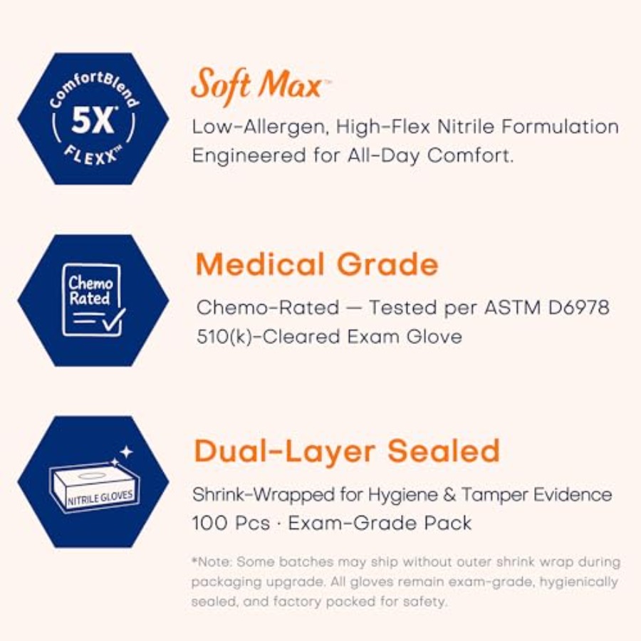 메디컬 소프트 맥스 ™   니트릴 검진용 장갑, 100 - Exam Glove Nitrile 리뷰 및 가격