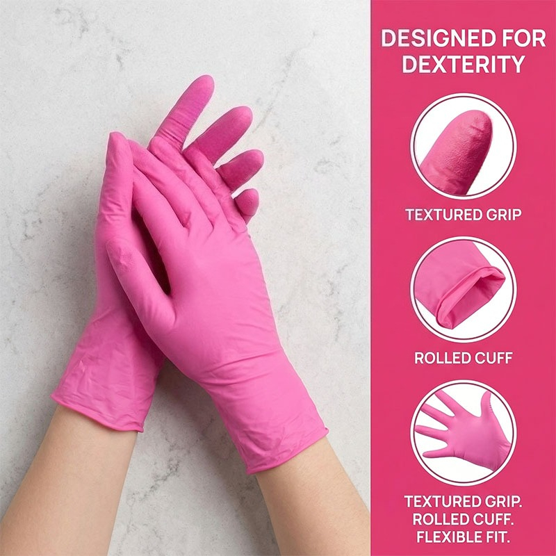 10-100PCS 핑크 니트릴 일회용 장갑, 청소부,  - Nitrile Mechanic Glove 리뷰 및 가격