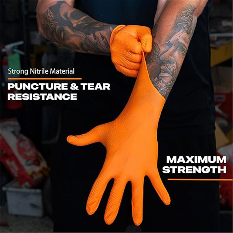 8mil 헤비 듀티 산업용 오렌지 니트릴 장갑 라텍스  - Nitrile Mechanic Glove 리뷰 및 가격
