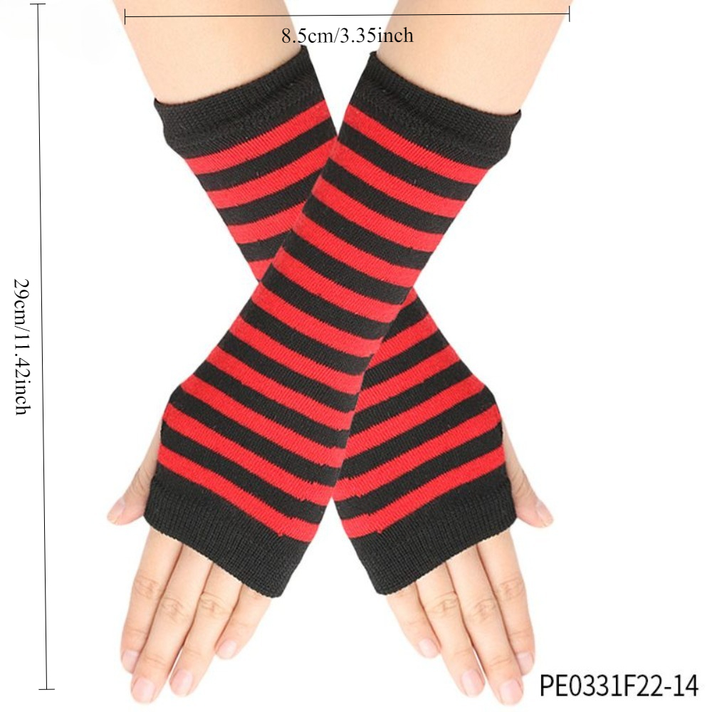 PESENAR 레드 블랙 스트라이프 핑거리리스 장갑 할 - Fingerless Glove Knit 리뷰 및 가격