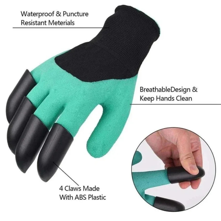 손톱이 있는 1쌍의 정원용 장갑, 방수 통기성 작업 장 - Gardening Glove Waterproof 리뷰 및 가격