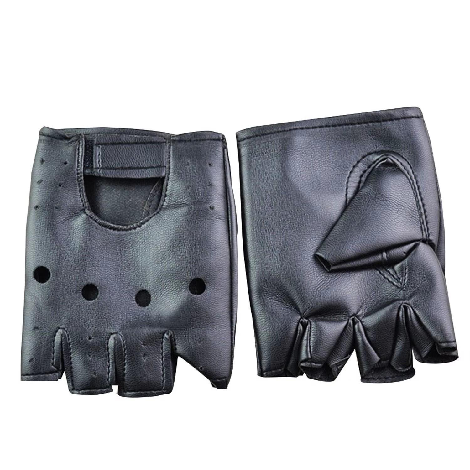 남성 유니섹스 인조 가죽 반 손가락 장갑 연극 펑크 힙 - Leather Driving Glove 리뷰 및 가격