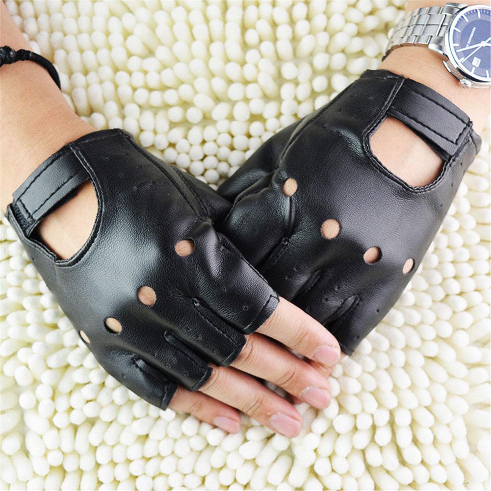유니섹스 반손가락 장갑 연극용 펑크 힙합 운전용 오토바 - Leather Driving Glove 리뷰 및 가격