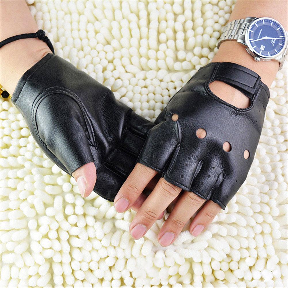 유니섹스 반손가락 장갑 연극용 펑크 힙합 운전용 오토바 - Leather Driving Glove 리뷰 및 가격