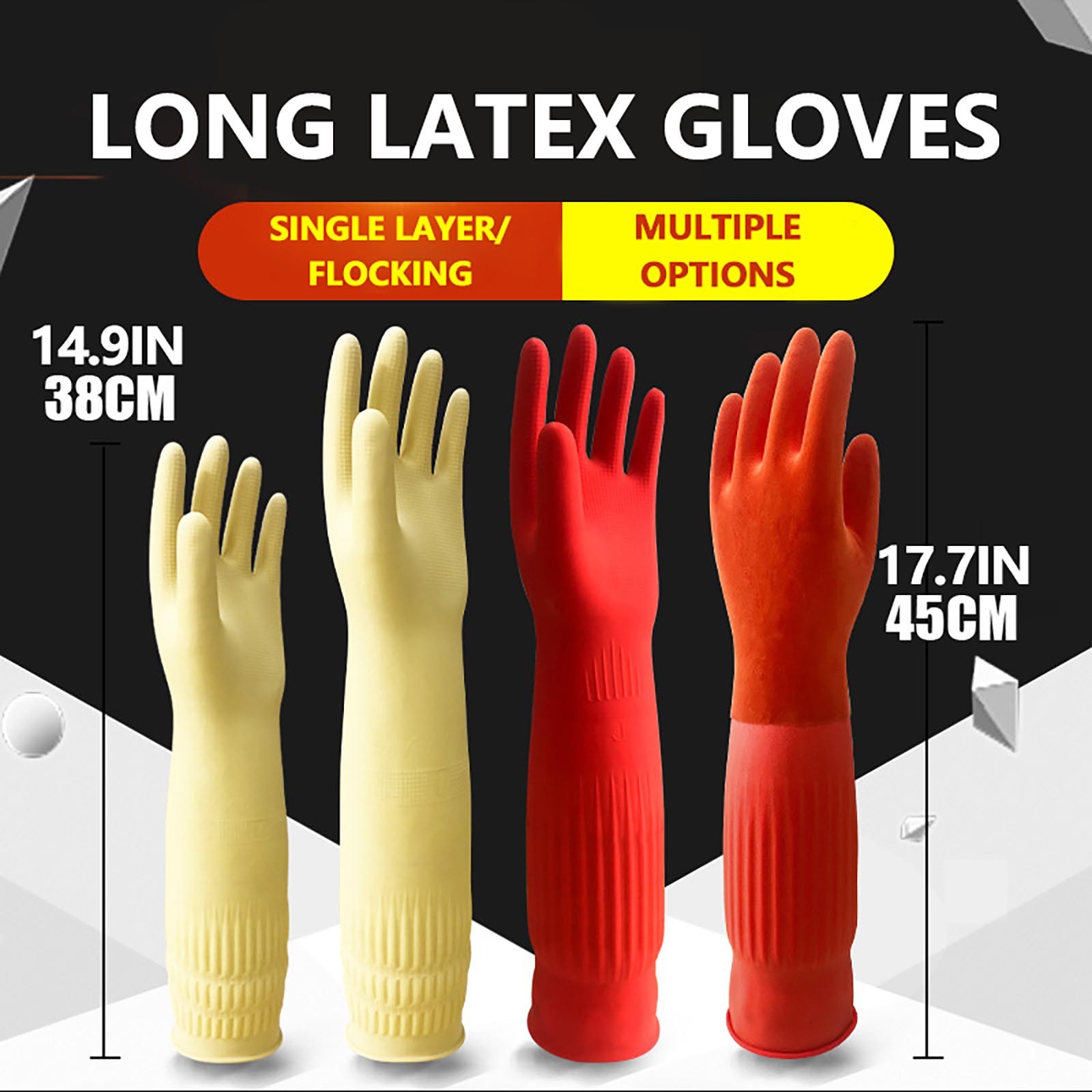 1 쌍 유연한 편안한 고무 깨끗한 장갑 빨간 접시 세척 - Dish Glove Rubber 리뷰 및 가격