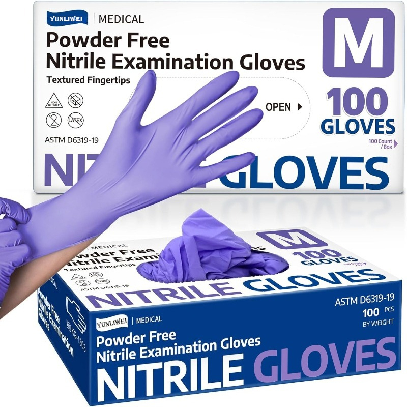 일회용 장갑 보라색 니트릴 의료용 검진 장갑 100개  - Exam Glove Nitrile 리뷰 및 가격