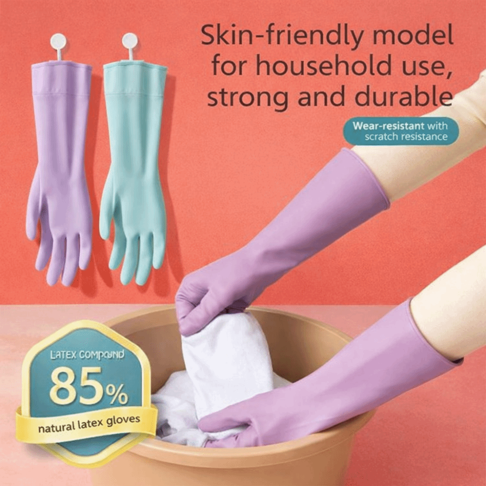 면 라이너가 있는 라텍스 식기 세척 장갑 재사용 가능한 - Dish Glove Rubber 리뷰 및 가격