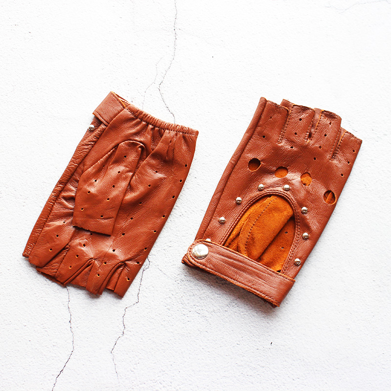 여성용 가죽 반손가락 장갑 얇은 단일 레이어 통기성 봄 - Leather Driving Glove 리뷰 및 가격