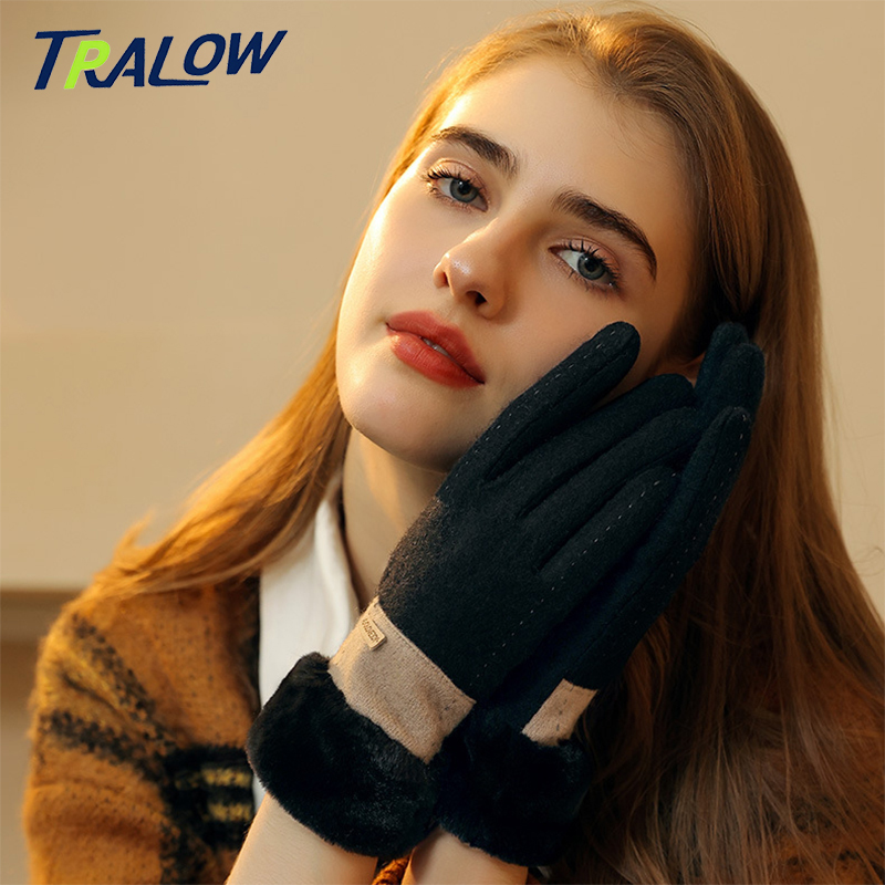 TRALOW 여성용 겨울 니트 터치스크린 장갑(자수 스 - Wool Glove Lined 리뷰 및 가격