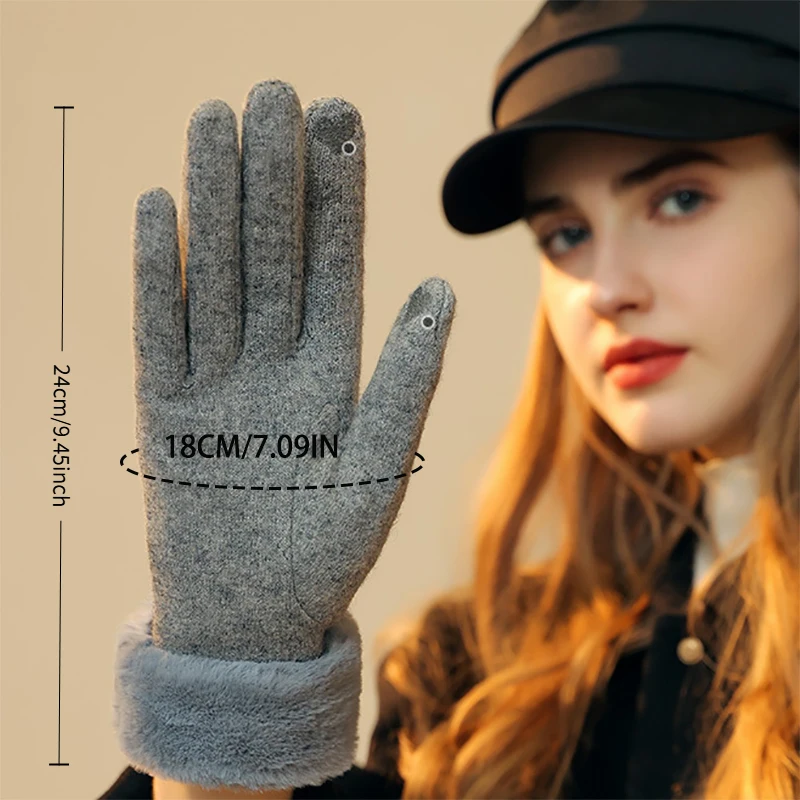 TRALOW 여성용 겨울 니트 터치스크린 장갑(자수 스 - Wool Glove Lined 리뷰 및 가격