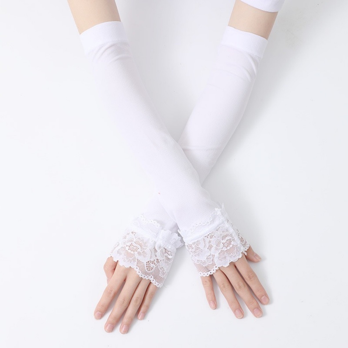 여성용 긴 탄성 팔 슬리브 손가락 없는 운전 장갑 섹시 - Fingerless Glove Knit 리뷰 및 가격