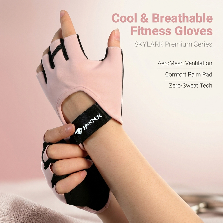 여성용 핑크색 반손가락 피트니스 장갑, 미끄럼 방지 통 - Workout Glove Gym 리뷰 및 가격