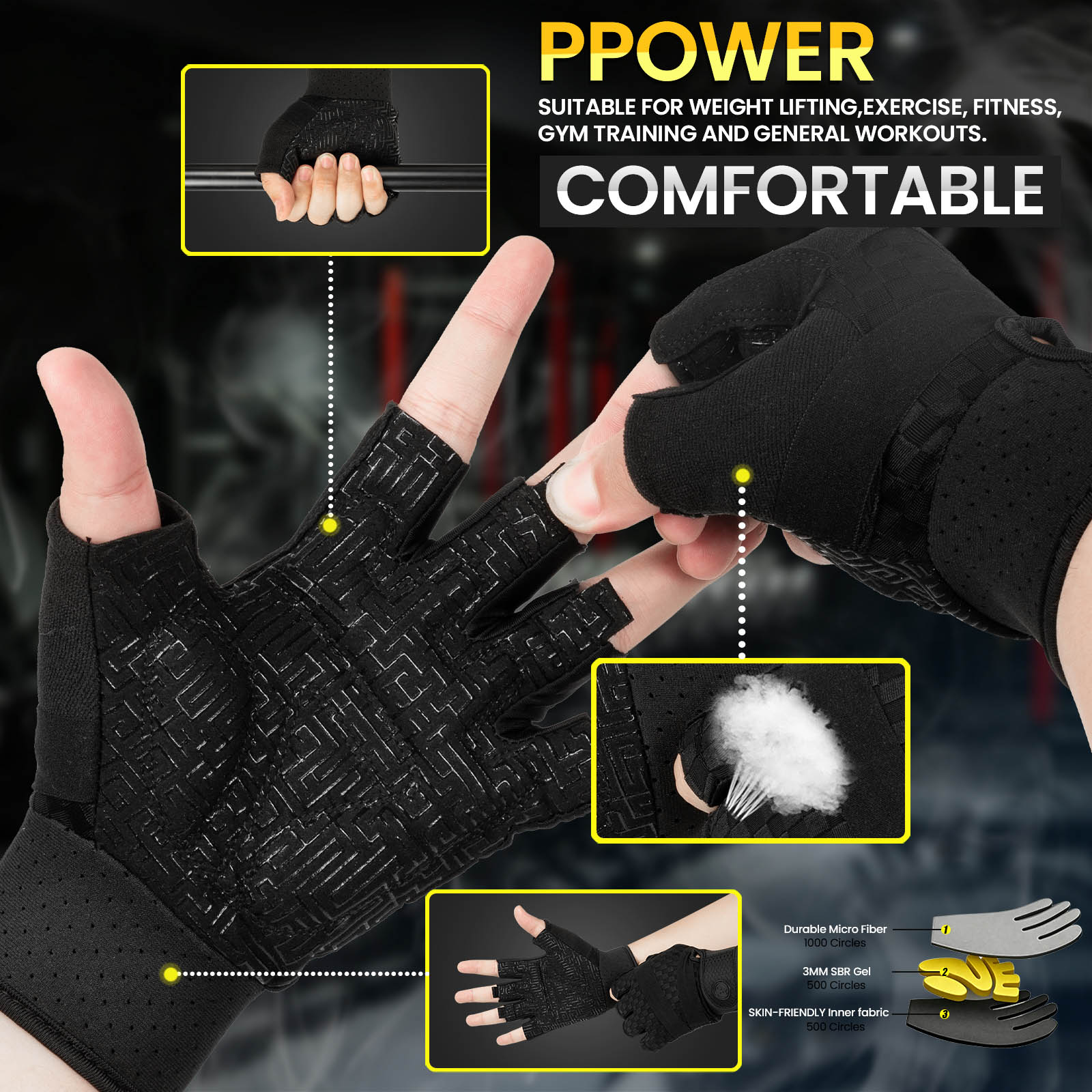 남성용 헬스 장갑, 다용도 통기성 젤 웨이트 리프팅 장 - Workout Glove Gym 리뷰 및 가격