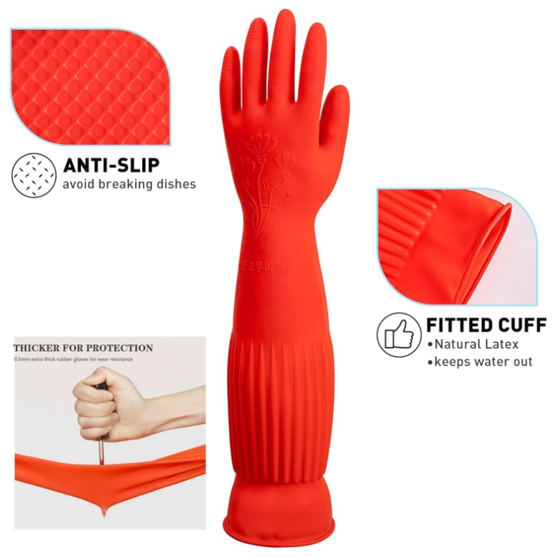 45CM 초장형 고무 청소 장갑 미끄럼 방지 재사용 가 - Dish Glove Rubber 리뷰 및 가격