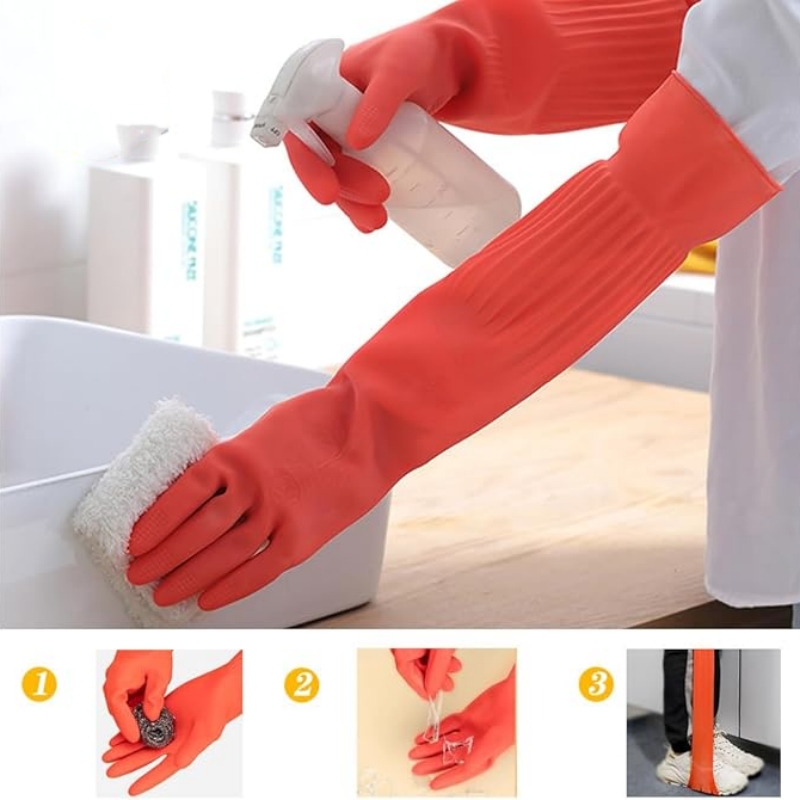 45CM 초장형 고무 청소 장갑 미끄럼 방지 재사용 가 - Dish Glove Rubber 리뷰 및 가격