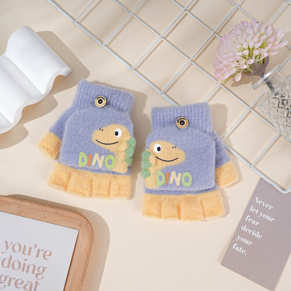 겨울용 귀여운 공룡 디자인 유치원용 반손가락 플랩 필기 - Winter Glove Insulated 리뷰 및 가격