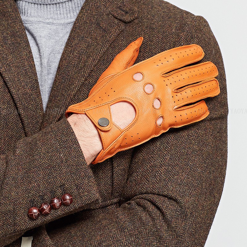 남성용 진짜 가죽 장갑, 진짜 양가죽, 블랙, 브라운, - Leather Driving Glove 리뷰 및 가격
