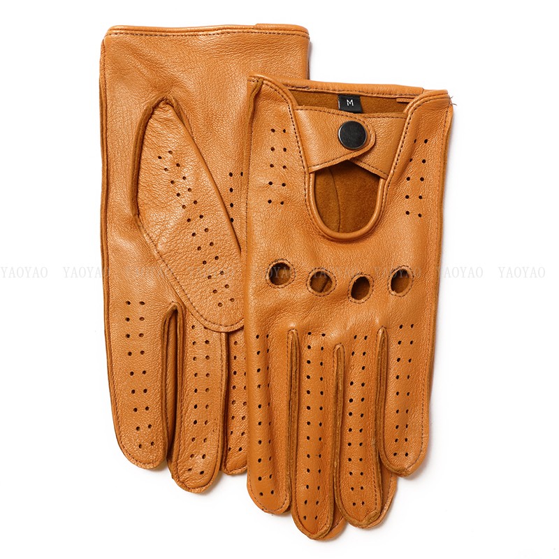 남성용 진짜 가죽 장갑, 진짜 양가죽, 블랙, 브라운, - Leather Driving Glove 리뷰 및 가격