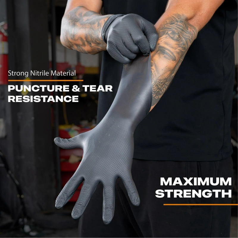 검정색 헤비 듀티 니트릴 일회용 장갑 산업용 8mil  - Nitrile Mechanic Glove 리뷰 및 가격