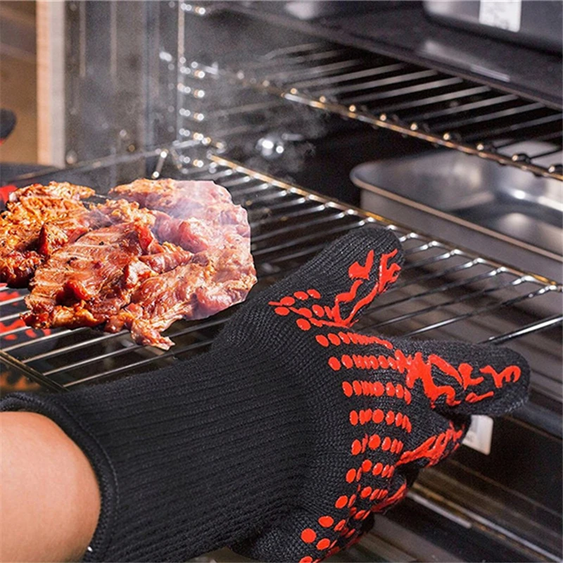 난연성 미끄럼 방지 바베큐 화재 장갑 전자 레인지 장갑 - Oven Mitt Silicone 리뷰 및 가격