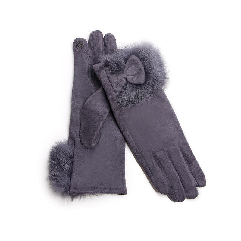 겨울 스웨이드 가죽 보우 플러시 손목 미튼 여성용, 두 - Leather Driving Glove 리뷰 및 가격