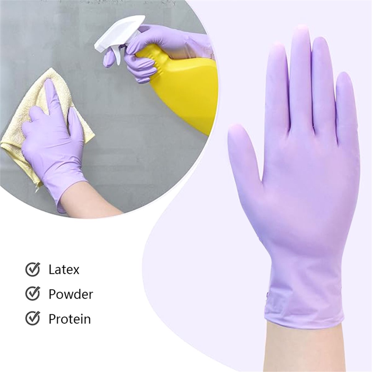 고품질 100개 니트릴 검사용 장갑 일회용 라일락 장갑 - Exam Glove Nitrile 리뷰 및 가격
