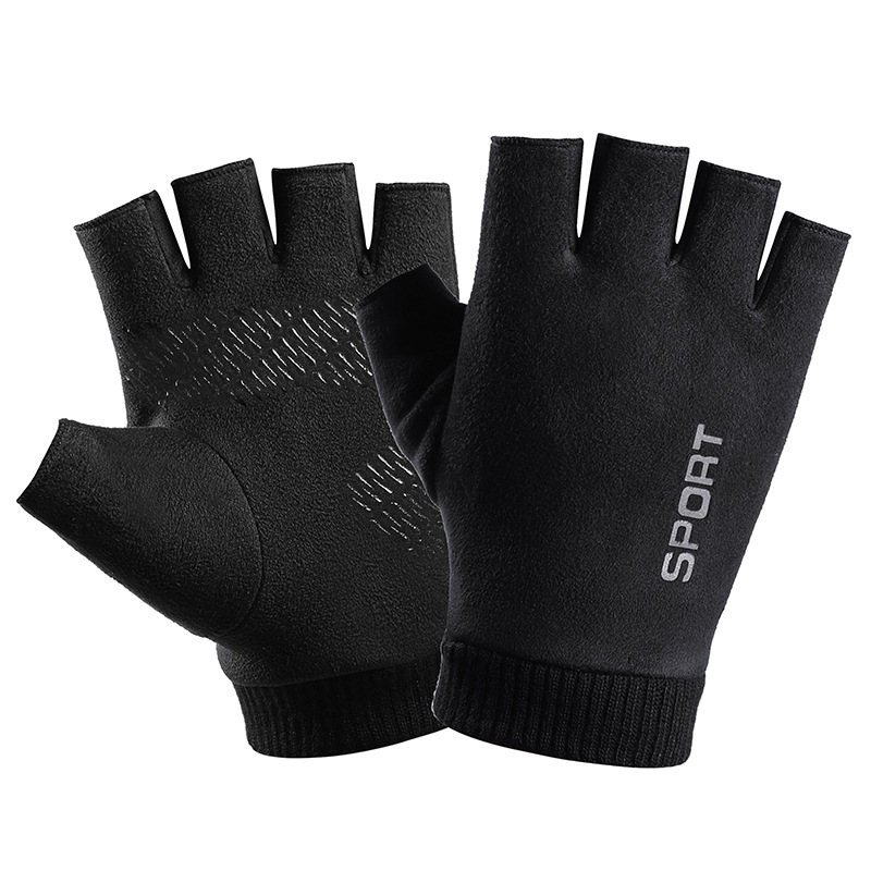 남성 겨울 스웨이드 가죽 플러시 두꺼운 반 손가락 터치 - Leather Driving Glove 리뷰 및 가격
