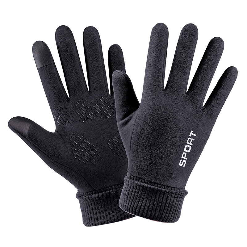 남성 겨울 스웨이드 가죽 플러시 두꺼운 반 손가락 터치 - Leather Driving Glove 리뷰 및 가격