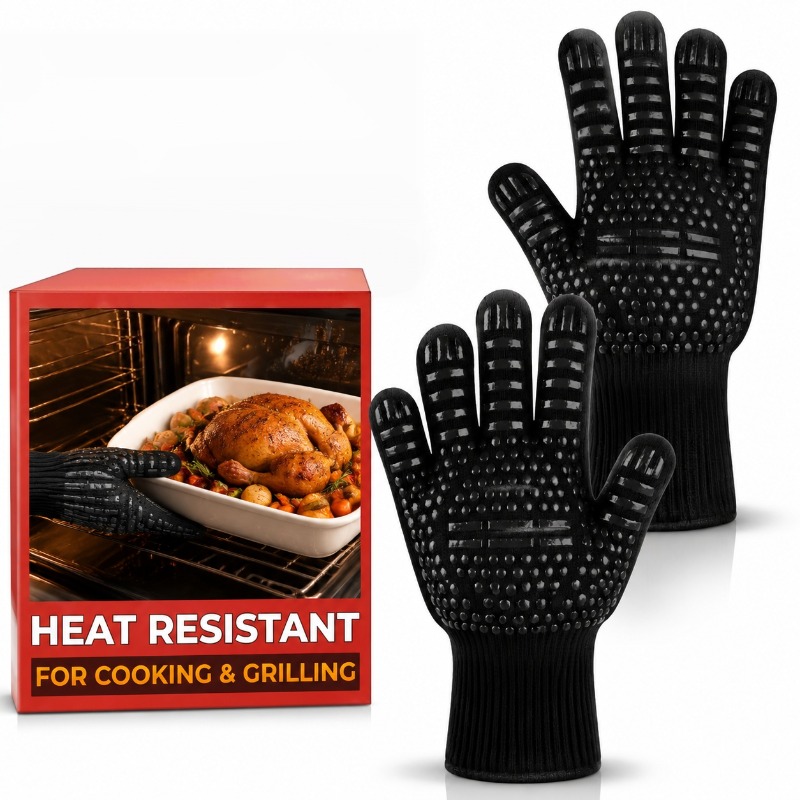 1pc/1쌍의 바베큐 장갑 고온 오븐 장갑 바베큐 요리 - Oven Mitt Silicone 리뷰 및 가격